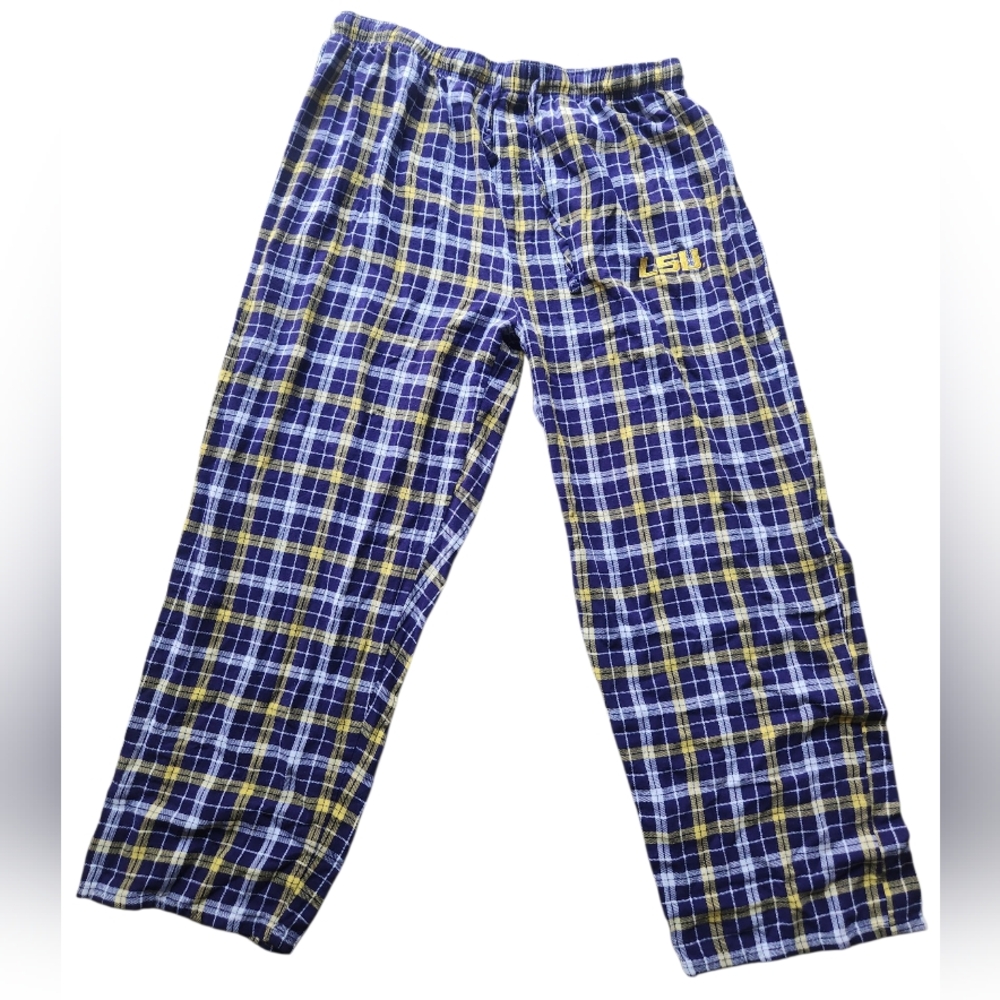 LSU Plaid Pajama Pants Unisex